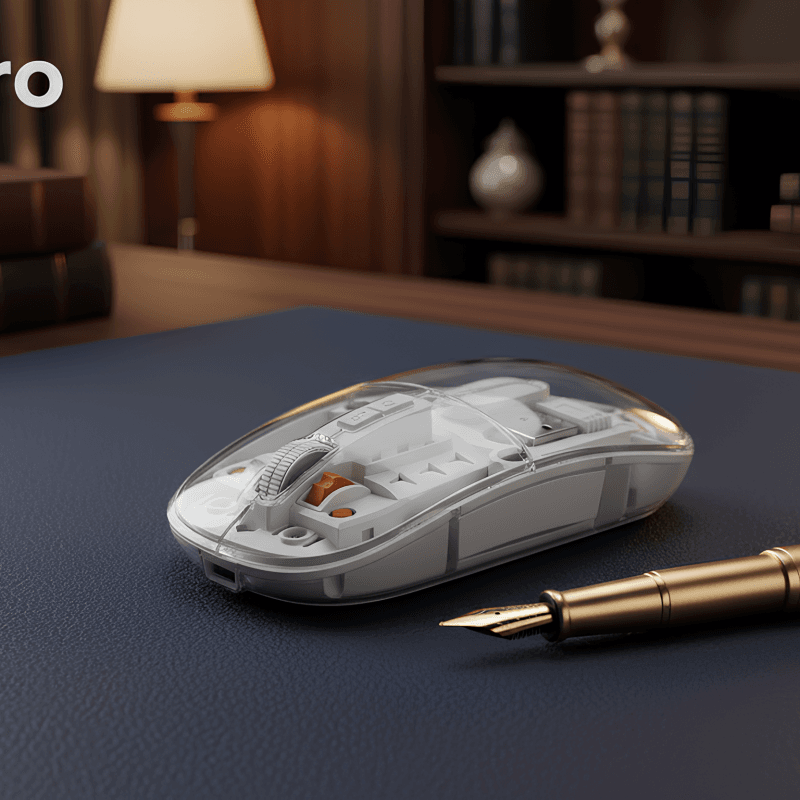 transparent-mouse-white-front-view-2 Transparent mouse white front view