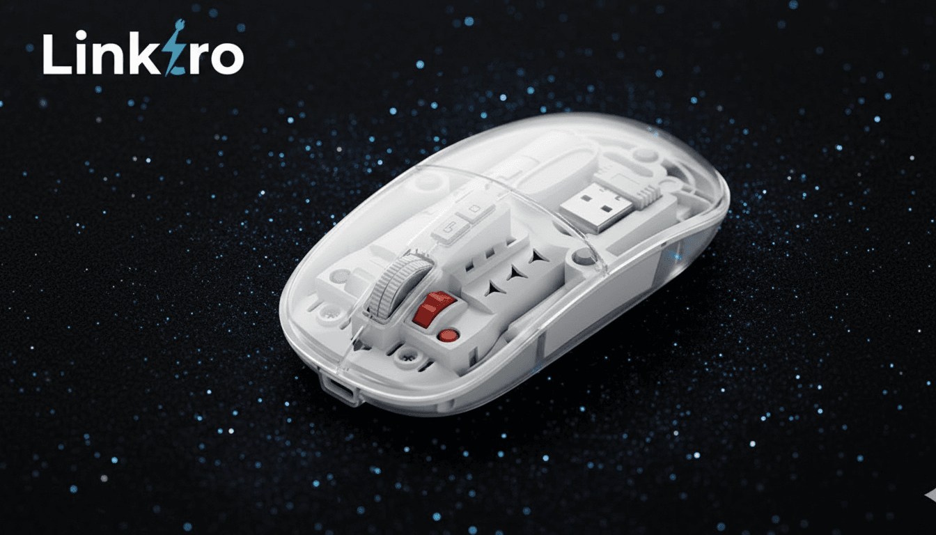 Wireless Transparent Mouse (Black) - Image 5