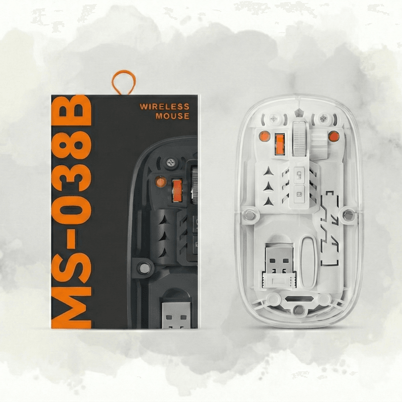Wireless Transparent Mouse (White)