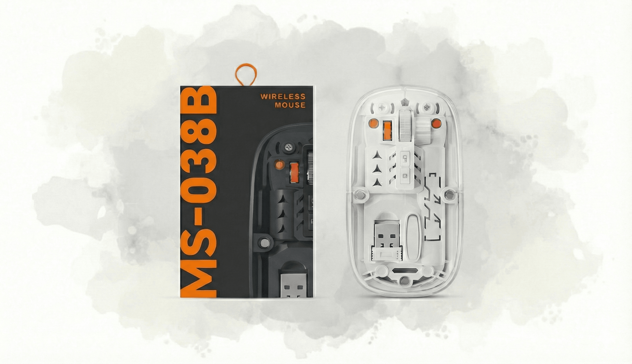 Wireless Transparent Mouse (White)